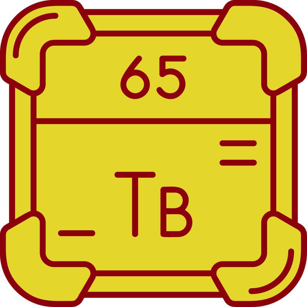 Terbium Jahrgang Symbol vektor