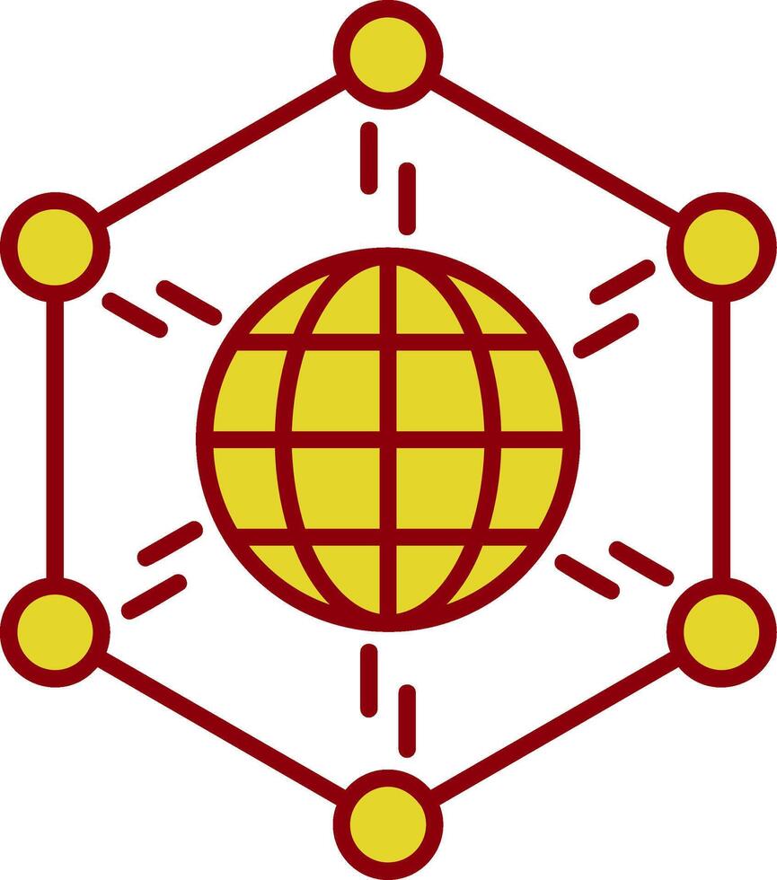 Netzwerk Jahrgang Symbol vektor