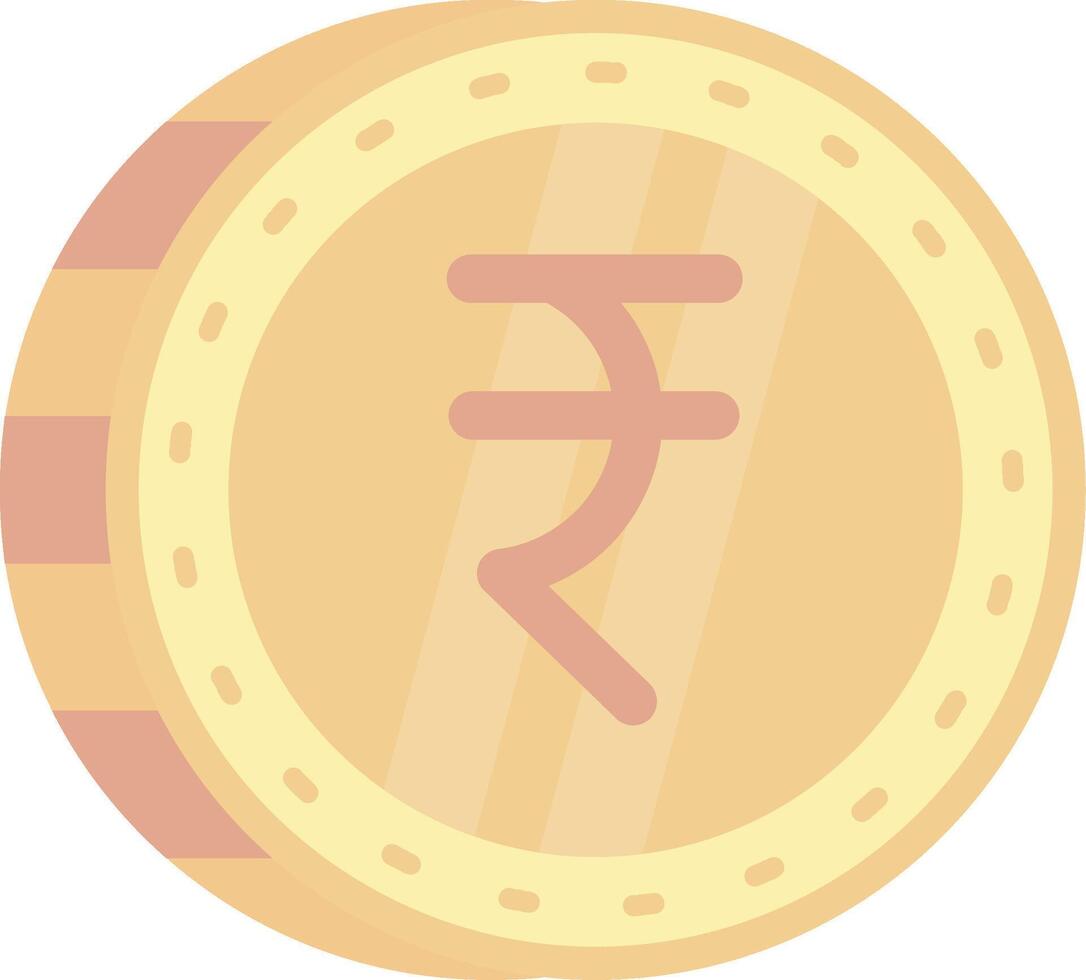 Rupee eben Licht Symbol vektor