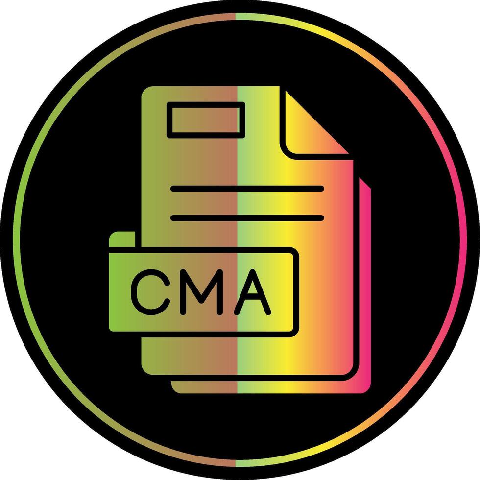 cma Glyphe fällig Farbe Symbol vektor