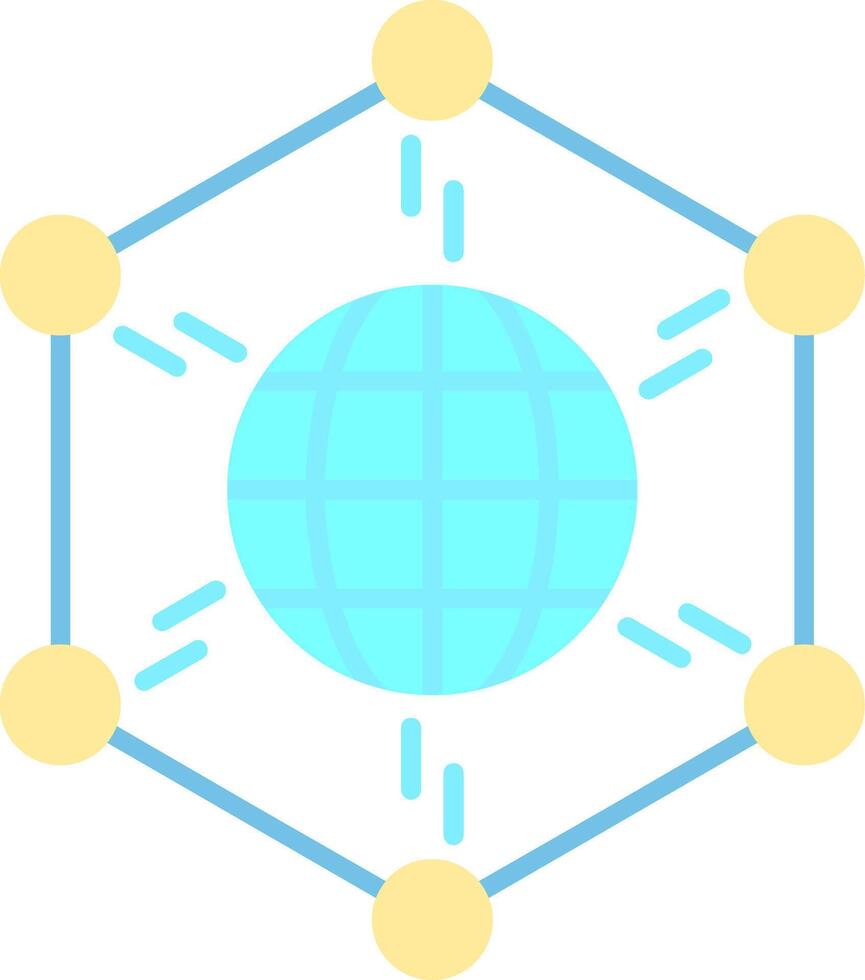 Netzwerk eben Licht Symbol vektor