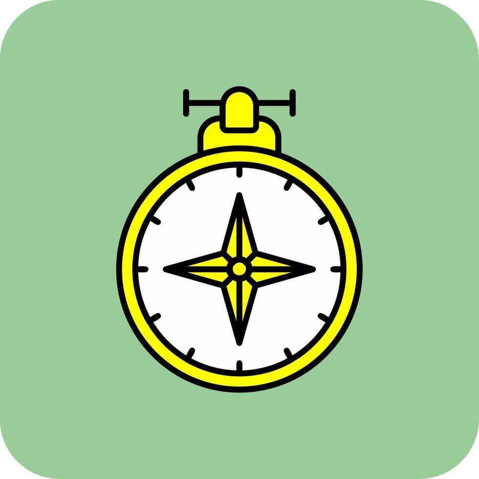 Kompass gefüllt Gelb Symbol vektor