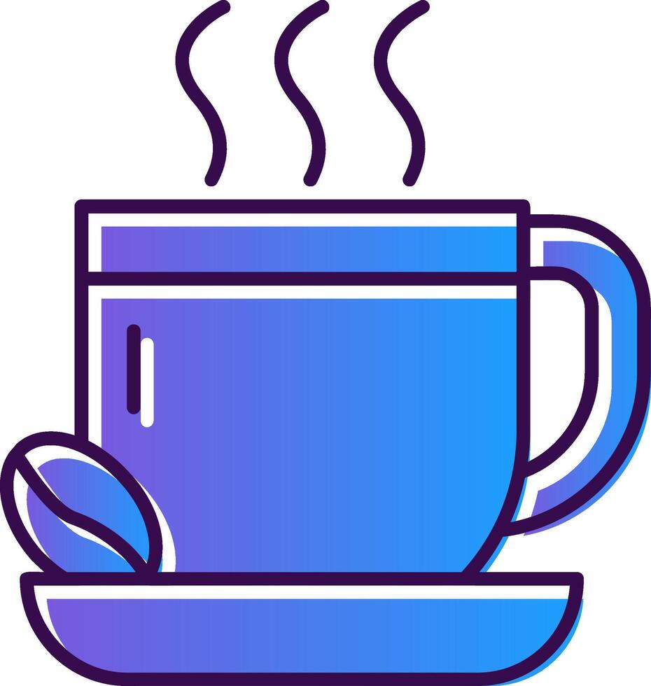 Kaffee Gradient gefüllt Symbol vektor