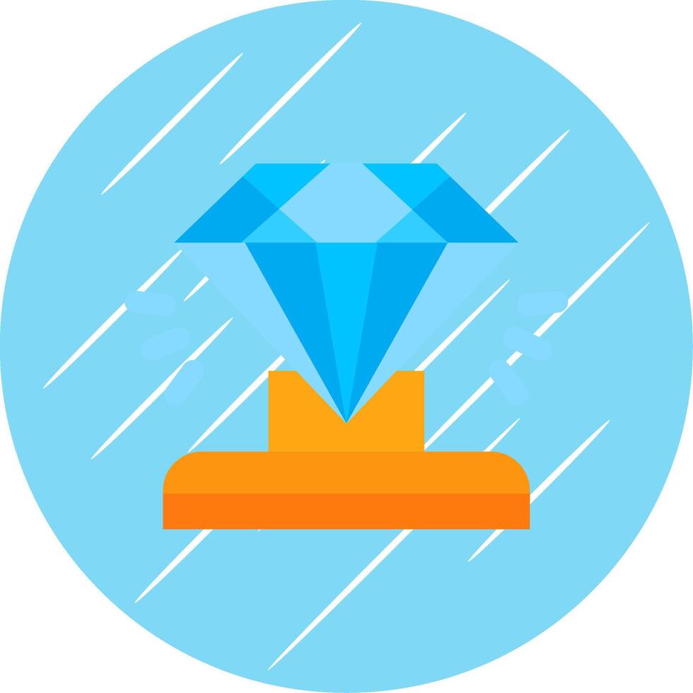 Diamant eben Blau Kreis Symbol vektor