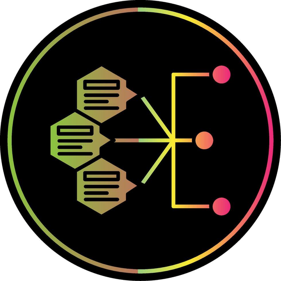 Index Glyphe fällig Farbe Symbol vektor