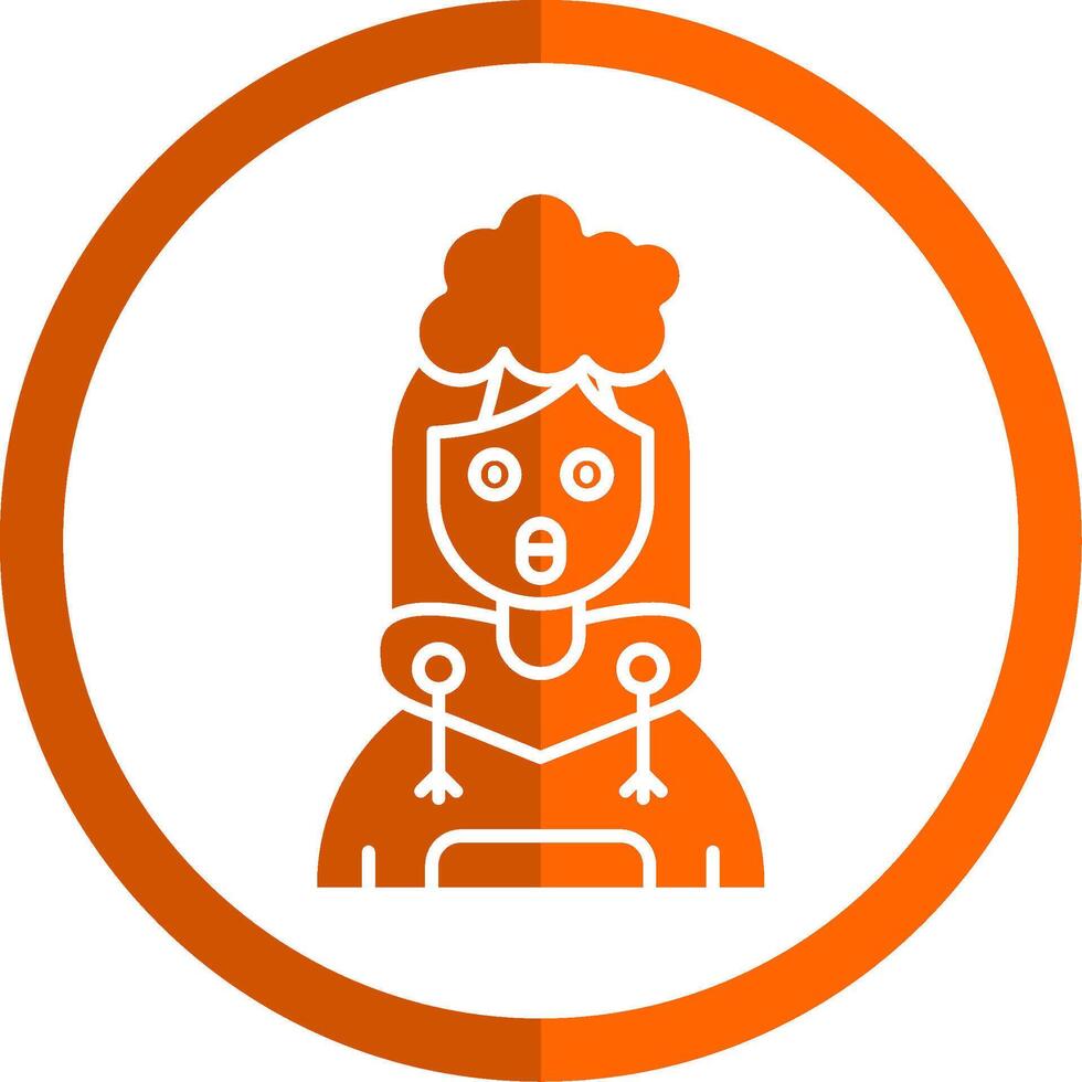 explodiert Glyphe Orange Kreis Symbol vektor