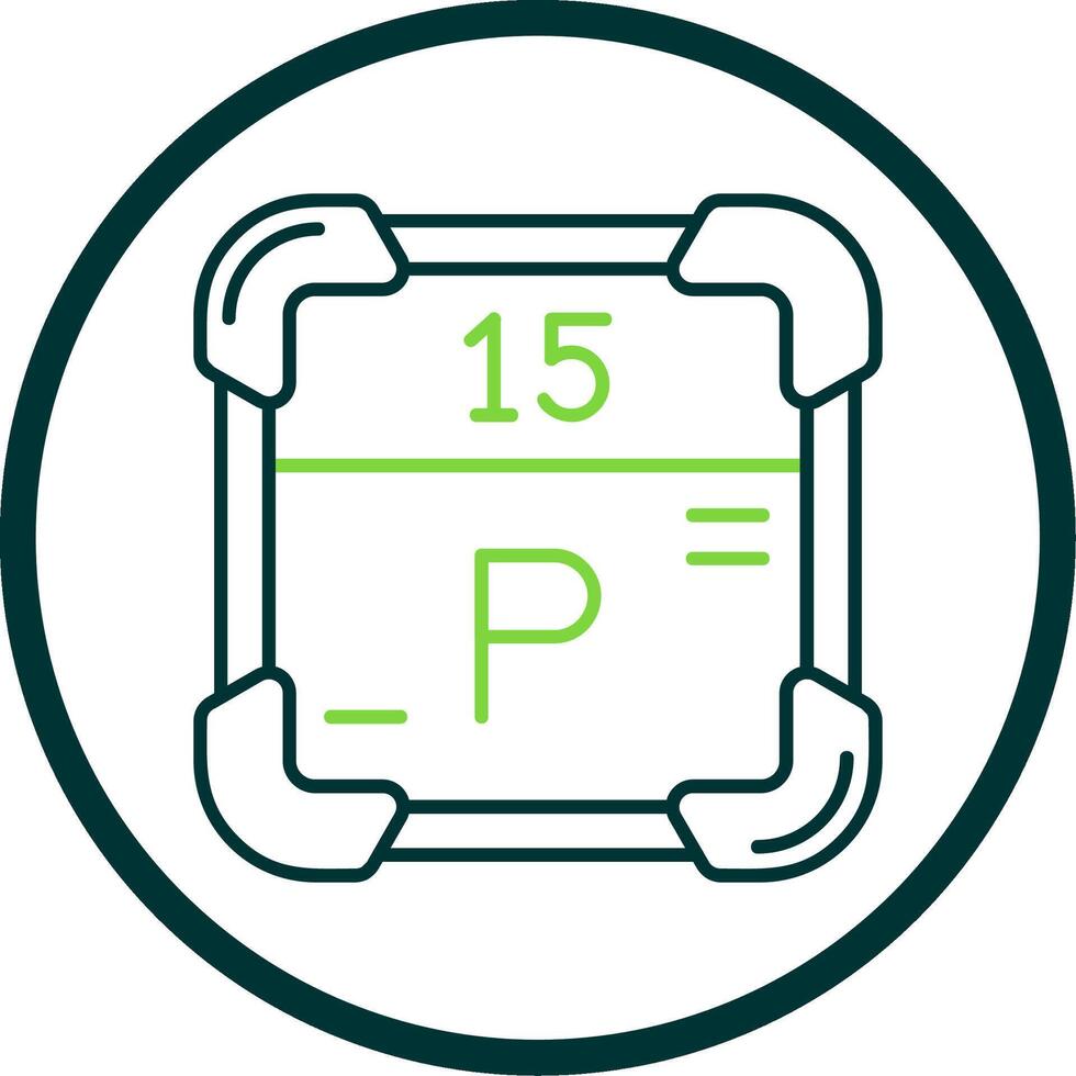 Phosphor Linie Kreis Symbol vektor