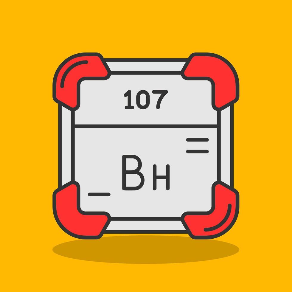 Bohrium gefüllt Schatten Symbol vektor