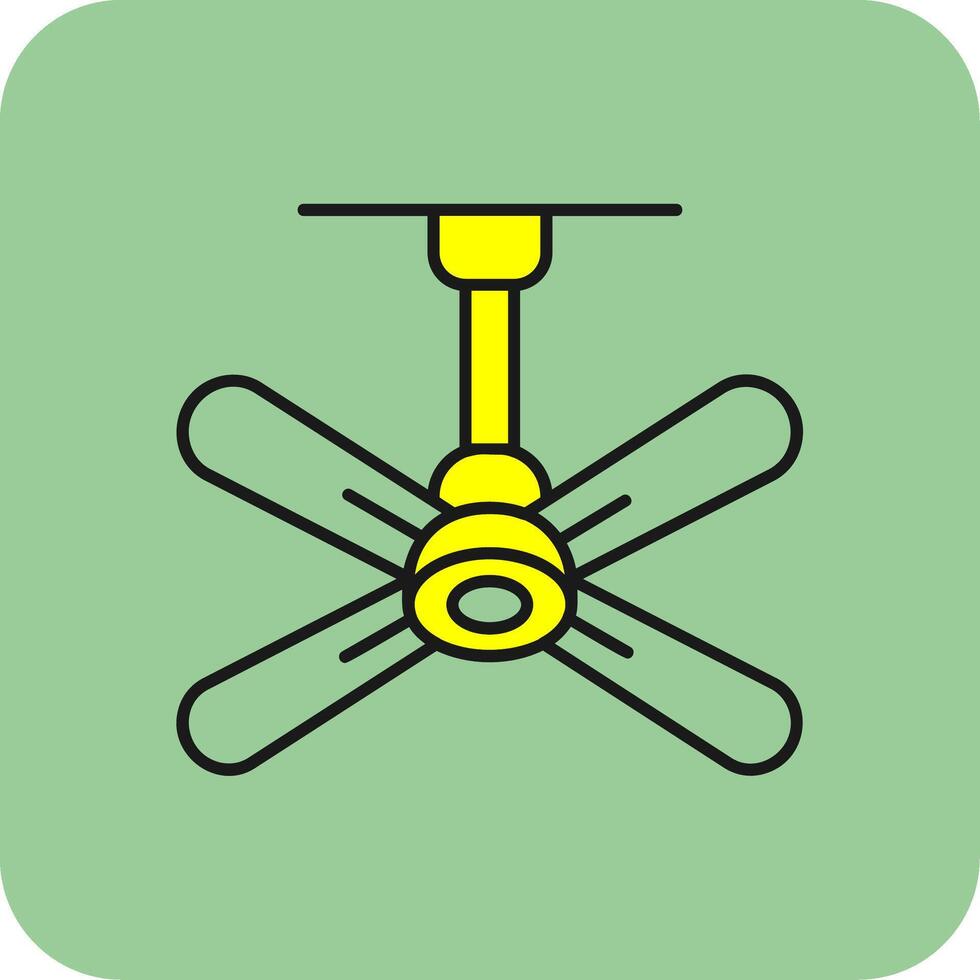 Ventilator gefüllt Gelb Symbol vektor