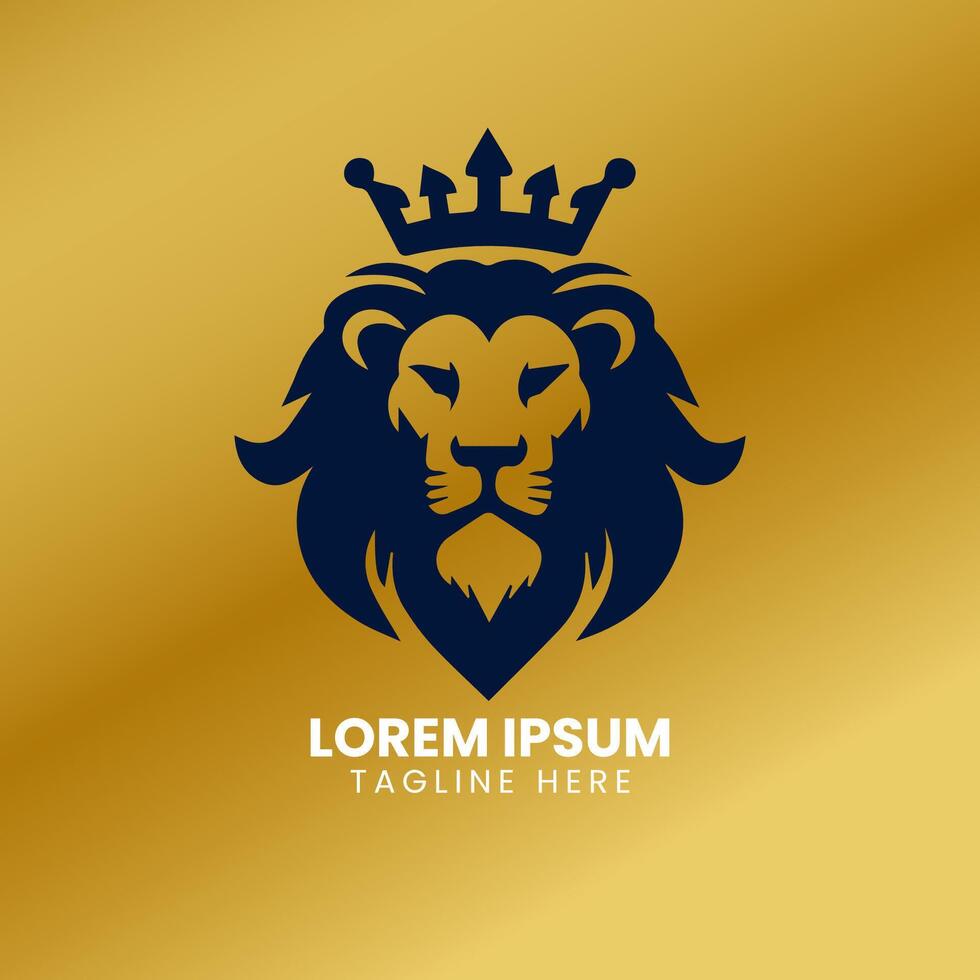 Löwe Gold Logo Design Vektor Vorlage