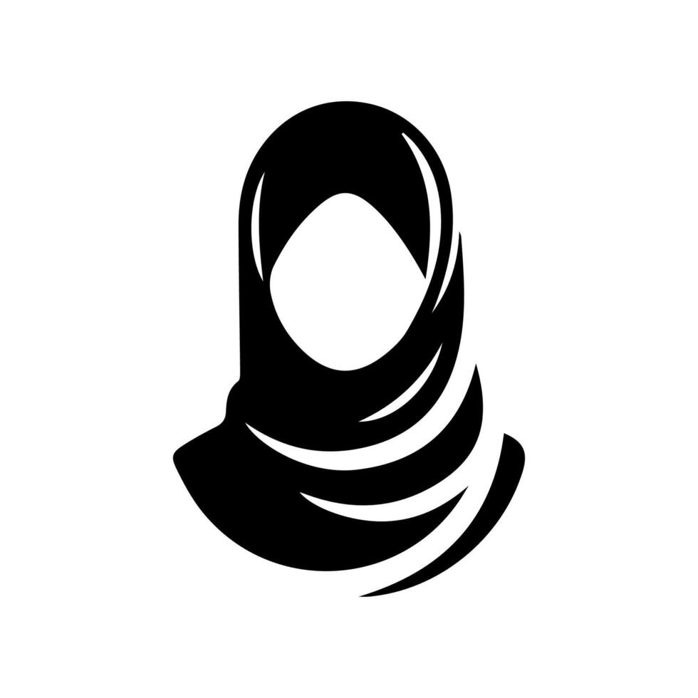 kvinnor hijab skönhet vektor logotyp mall