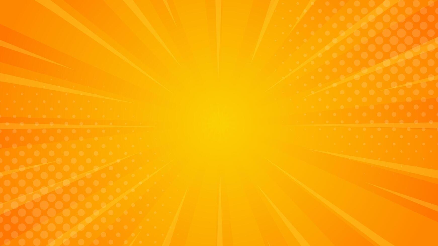 hell Orange Gelb Gradient abstrakt Hintergrund. Orange Comic Sunburst bewirken Hintergrund mit Halbton. geeignet zum Vorlagen, Der Umsatz Banner, Veranstaltungen, Anzeigen, Netz, und Seiten vektor