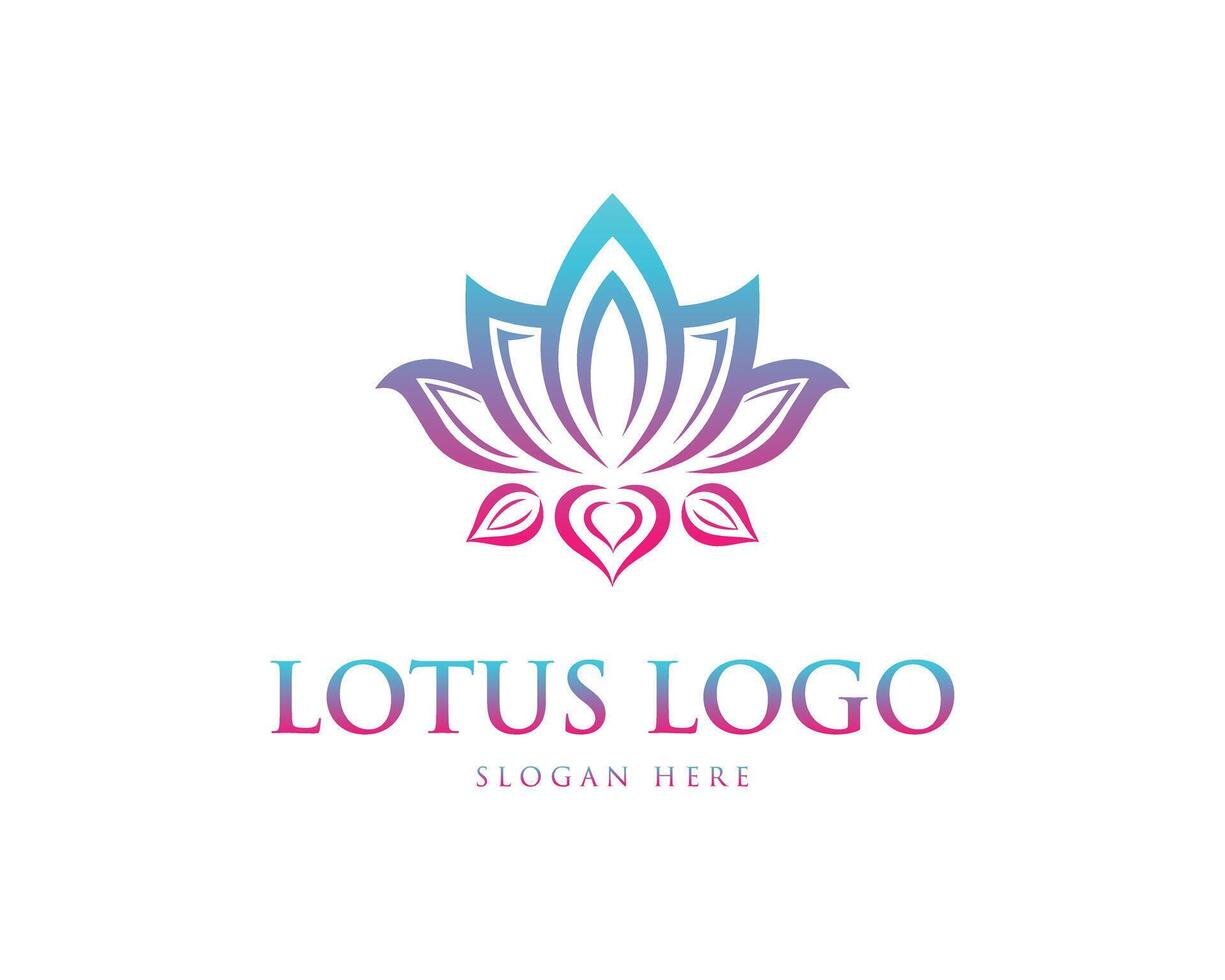Schönheit Lotus Blumen Logo Design Vektor Vorlage.