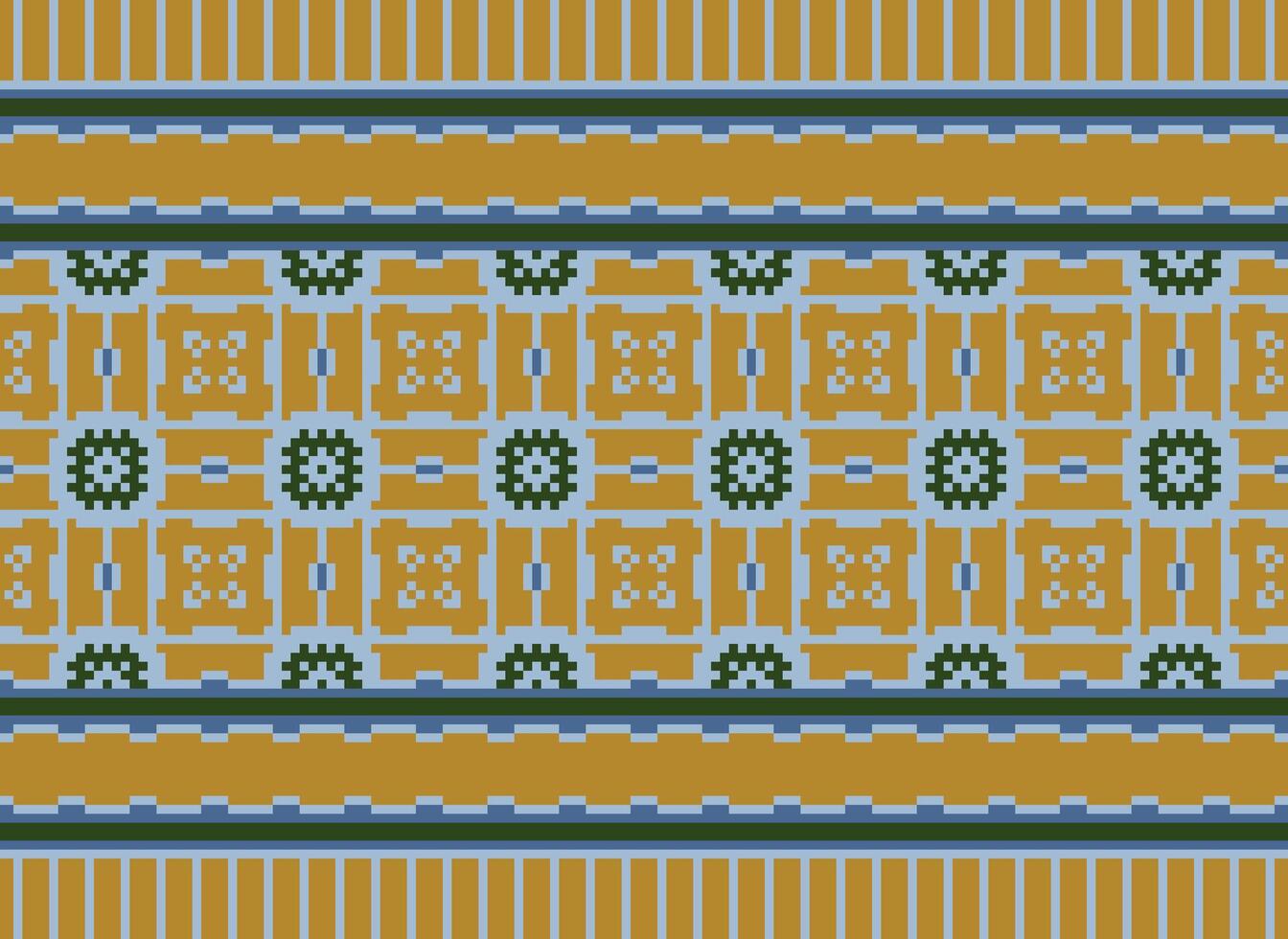 korsa sy och pixel etnisk mönster föra vibrerande stil till tyger, sarees, och ikat mönster, röd Färg korsa sy. traditionell design. vektor