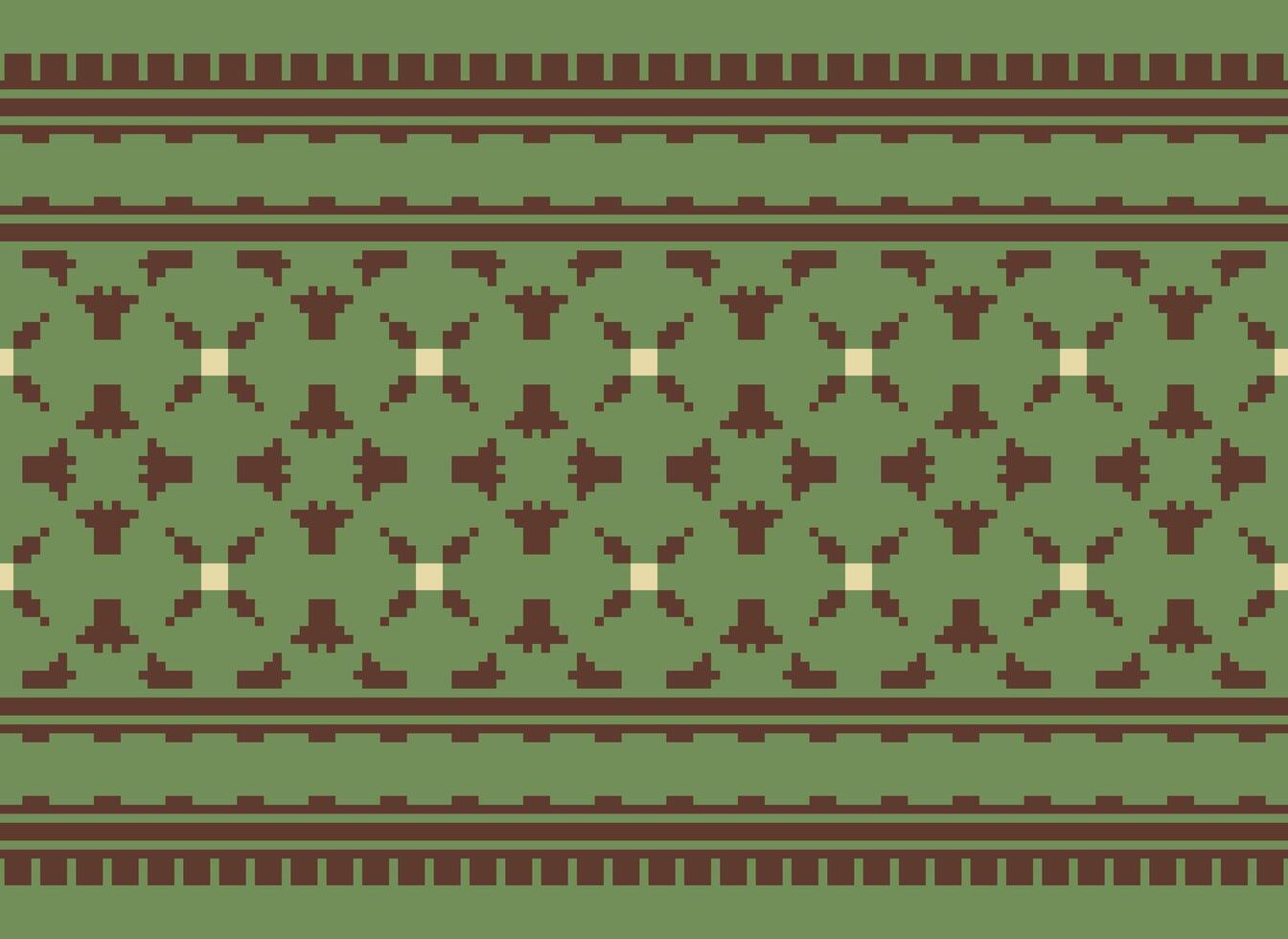 korsa sy och pixel etnisk mönster föra vibrerande stil till tyger, sarees, och ikat mönster, röd Färg korsa sy. traditionell design. vektor