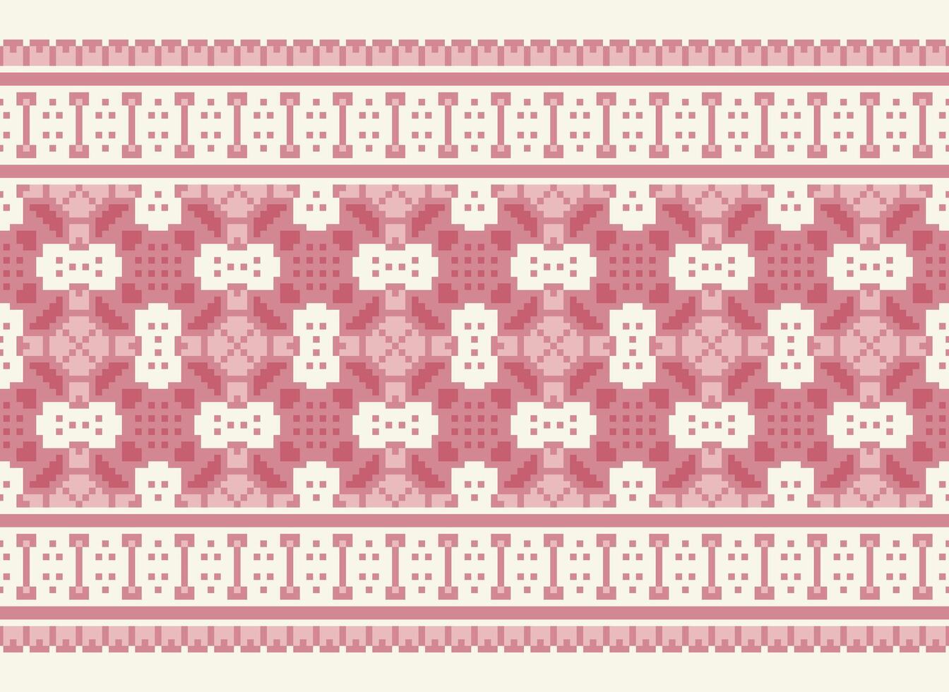 geometrisch ethnisch Muster. Pixel Muster. Design zum Kleidung, Stoff, Hintergrund, Hintergrund, Verpackung, Batik. Strickwaren, Stickerei Stil. aztekisch geometrisch Kunst Ornament drucken. Vektor Illustration.