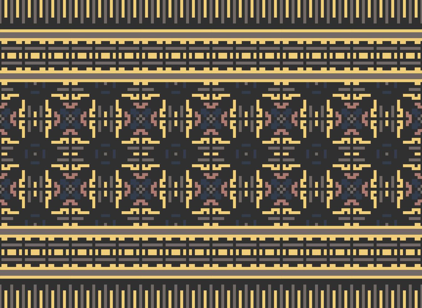 schön Blumen- Kreuz Stich Muster.geometrisch ethnisch orientalisch Muster traditionell Hintergrund.aztec Stil abstrakt Vektor illustration.design zum textur, stoff, kleidung, verpackung, dekoration, teppich.