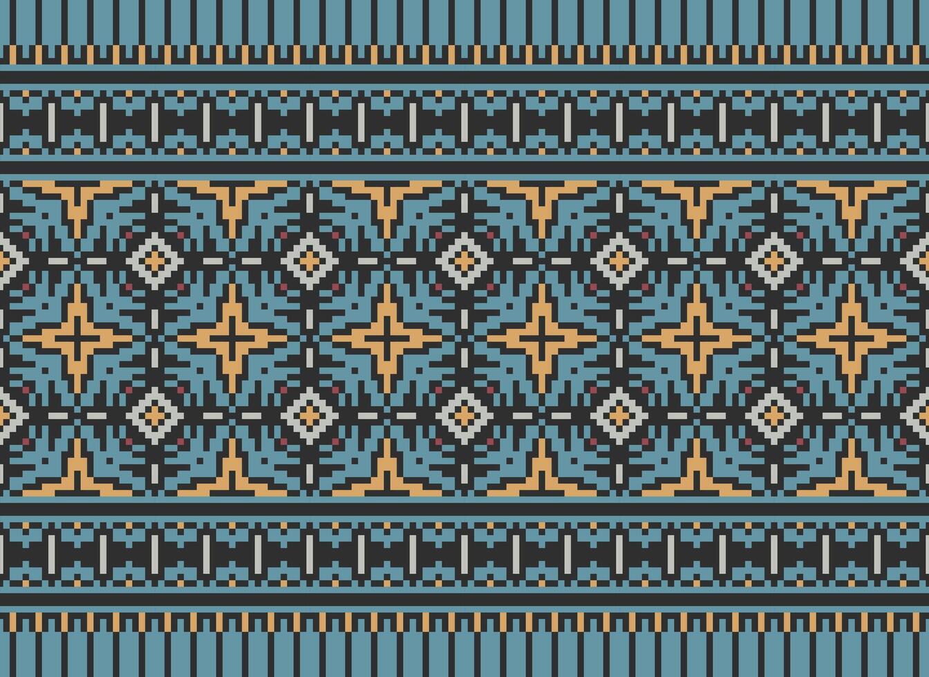 skön blommig korsa sy mönster.geometrisk etnisk orientalisk mönster traditionell background.aztec stil abstrakt vektor illustration.design för textur, tyg, kläder, inslagning, dekoration, matta.