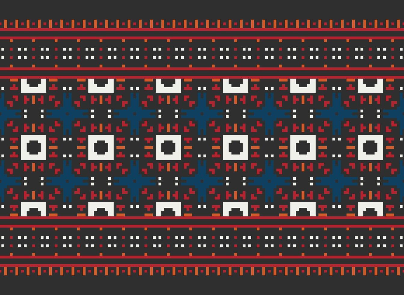 schön Blumen- Kreuz Stich Muster.geometrisch ethnisch orientalisch Muster traditionell Hintergrund.aztec Stil abstrakt Vektor illustration.design zum textur, stoff, kleidung, verpackung, dekoration, teppich.