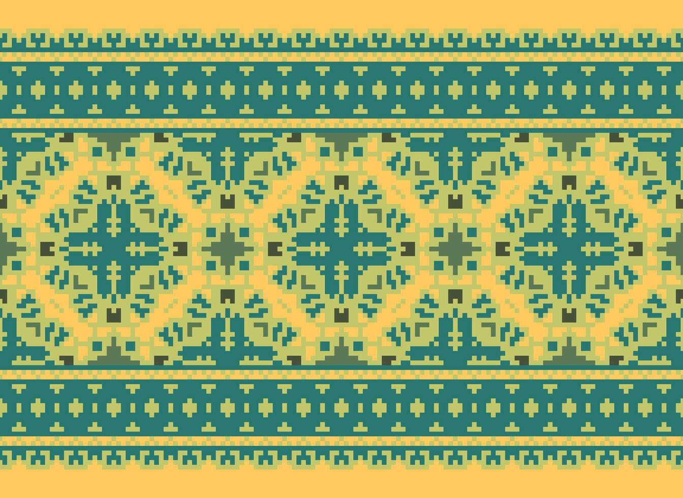 pixel årgångar korsa sy traditionell etnisk mönster paisley blomma ikat bakgrund abstrakt aztec afrikansk indonesiska indisk sömlös mönster för tyg skriva ut trasa klänning matta gardiner och sarong vektor