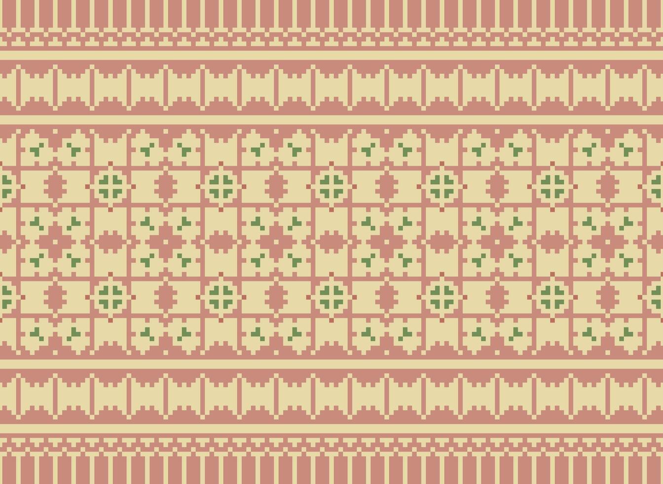 pixel årgångar korsa sy traditionell etnisk mönster paisley blomma ikat bakgrund abstrakt aztec afrikansk indonesiska indisk sömlös mönster för tyg skriva ut trasa klänning matta gardiner och sarong vektor