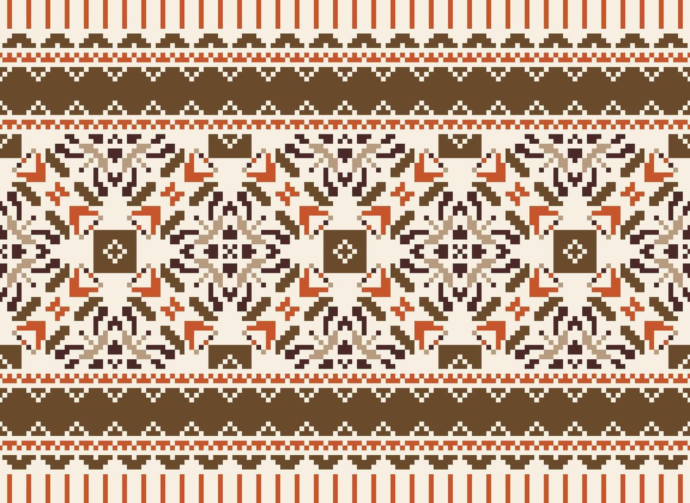 afrikanisch Kreuz Stich Stickerei auf hintergrund.geometrisch ethnisch orientalisch nahtlos Muster traditionell.aztekisch Stil abstrakt Vektor illustration.design zum Textur, Stoff, Kleidung, Verpackung, Teppich.