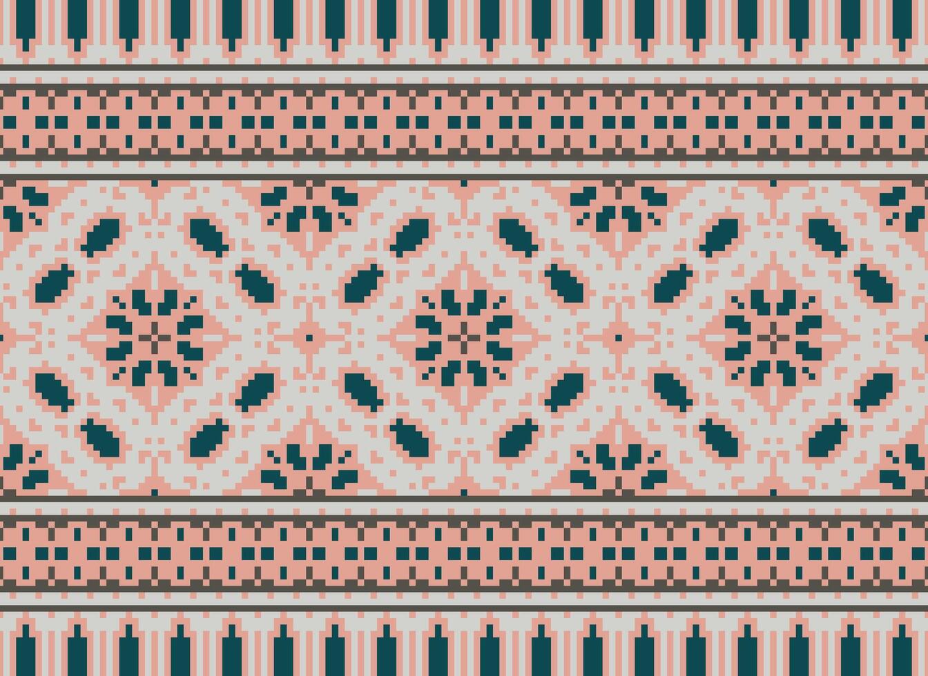 natur årgångar korsa sy traditionell etnisk mönster paisley blomma ikat bakgrund abstrakt aztec afrikansk indonesiska indisk sömlös mönster för tyg skriva ut trasa klänning matta gardiner och sarong vektor