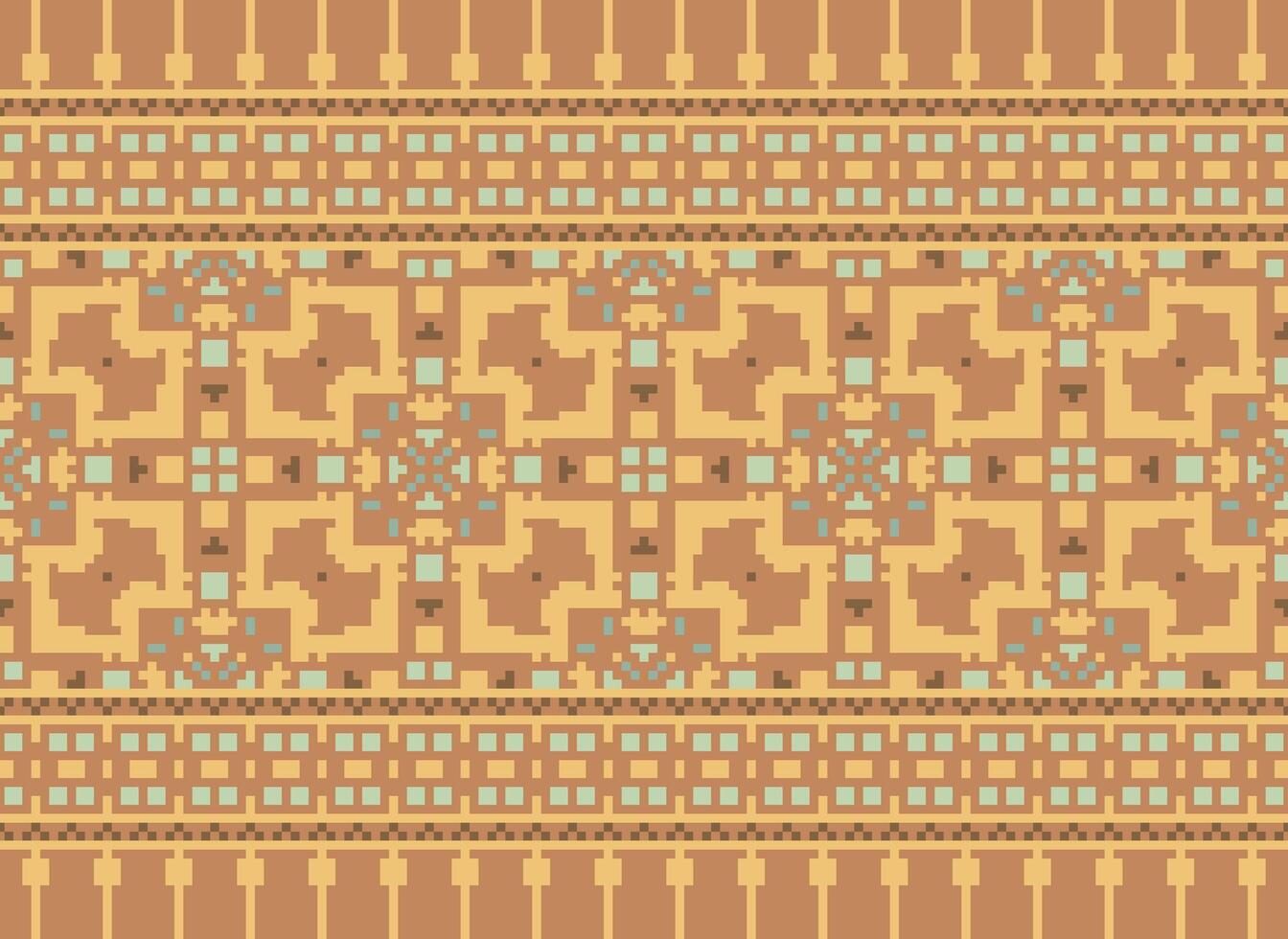 pixel etnisk mönster vektor bakgrund. sömlös mönster traditionell, design för bakgrund, tapet, batik, tyg, matta, Kläder, omslag, och textil.etnisk mönster vektor illustration.