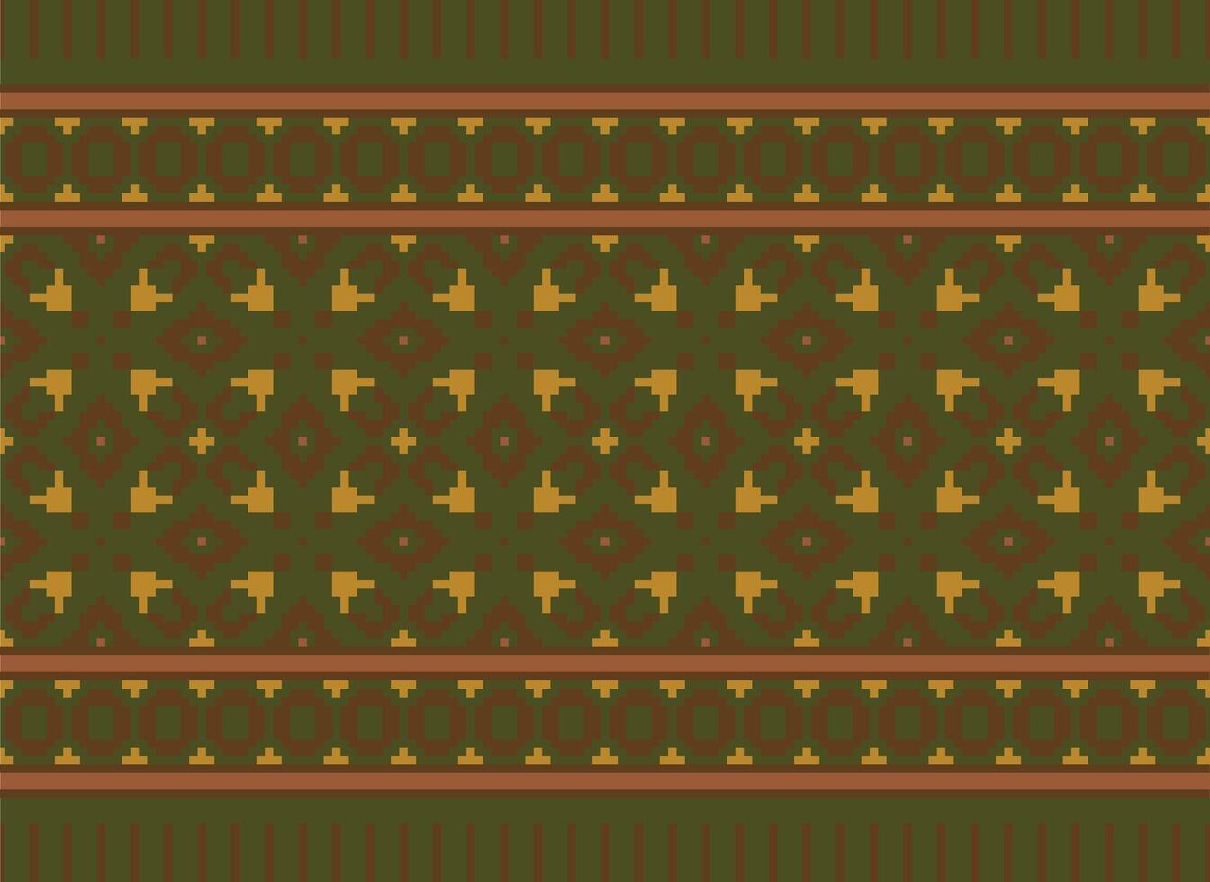 pixel etnisk mönster vektor bakgrund. sömlös mönster traditionell, design för bakgrund, tapet, batik, tyg, matta, Kläder, omslag, och textil.etnisk mönster vektor illustration.