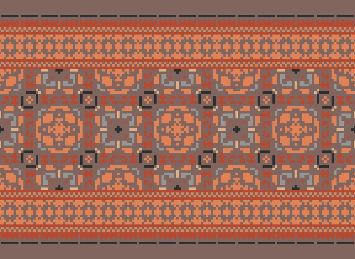 pixel etnisk mönster vektor bakgrund. sömlös mönster traditionell, design för bakgrund, tapet, batik, tyg, matta, Kläder, omslag, och textil.etnisk mönster vektor illustration.