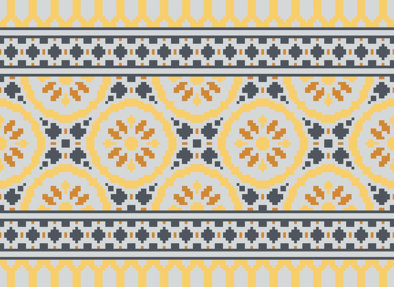 pixel etnisk geometrisk tyg mönster korsa stitch.ikat broderi etnisk orientalisk pixel mönster blå bakgrund. abstrakt, vektor, illustration. textur, kläder, ram, dekoration, motiv, siden tapet. vektor