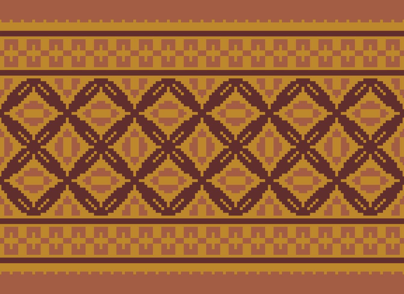 pixel korsa sy traditionell etnisk mönster paisley blomma ikat bakgrund abstrakt aztec afrikansk indonesiska indisk sömlös mönster för tyg skriva ut trasa klänning matta gardiner och sarong vektor