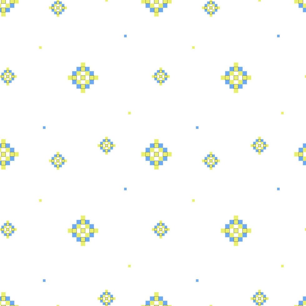 nahtlos Muster von ukrainisch Volk Ornament. ethnisch nahtlos geometrisch Muster. Blau und Gelb Ornament. Vektor Illustration