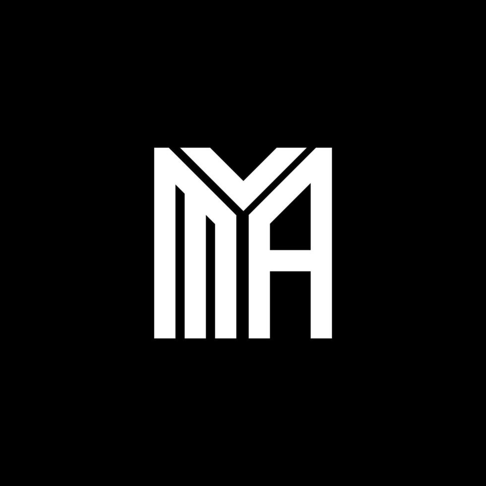 m-Brief-Logo-Design auf schwarzem Hintergrund. m kreative Initialen schreiben Logo-Konzept. m Briefgestaltung. vektor