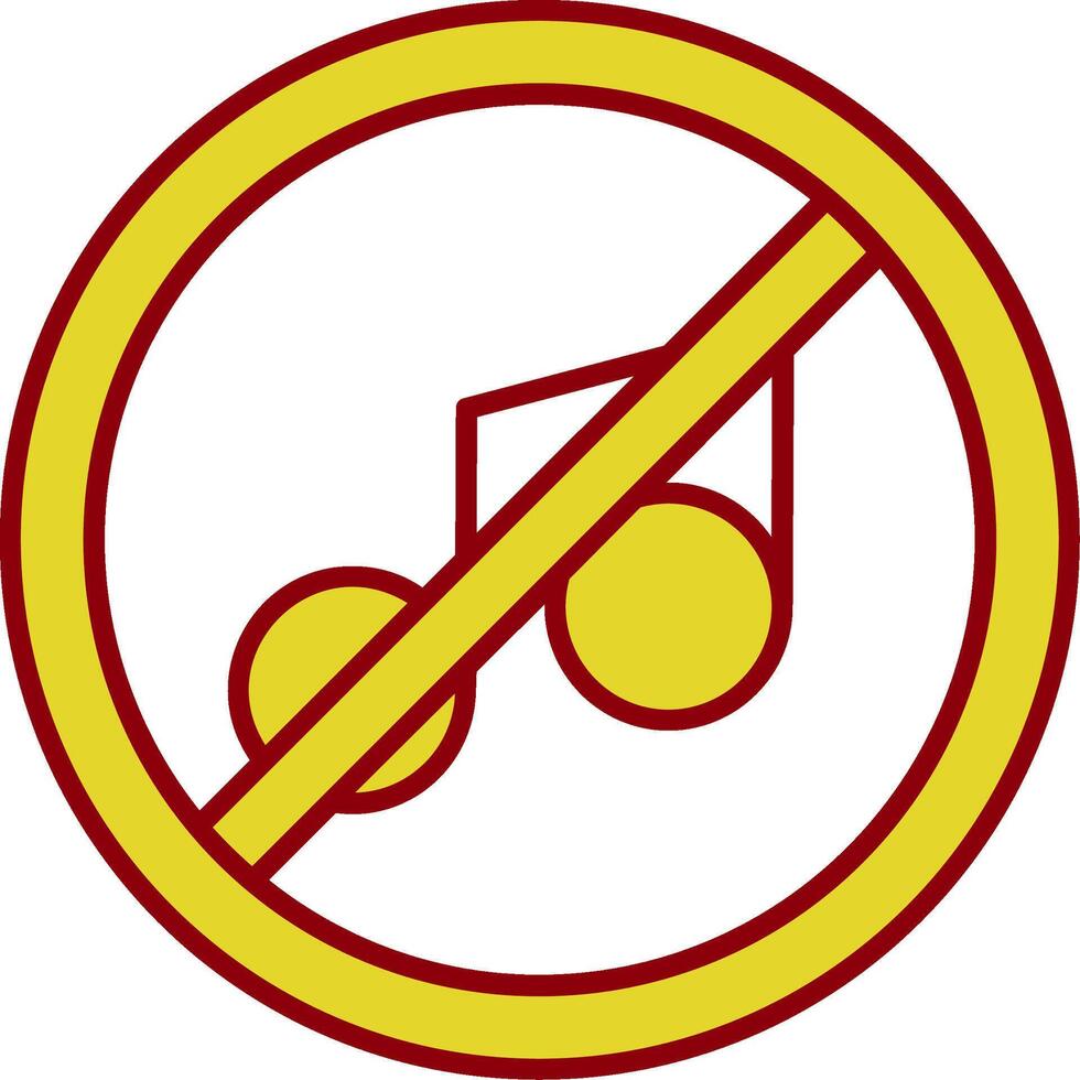 Nein Musik- Jahrgang Symbol vektor