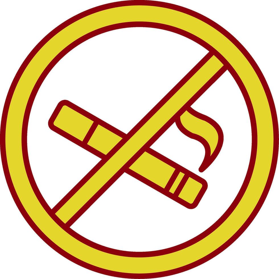 Nej rökning årgång ikon vektor