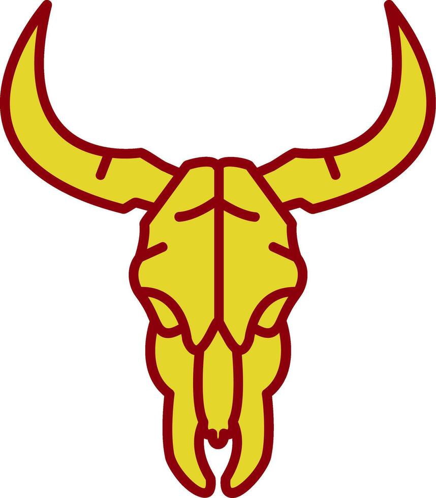 Stier Schädel Jahrgang Symbol vektor