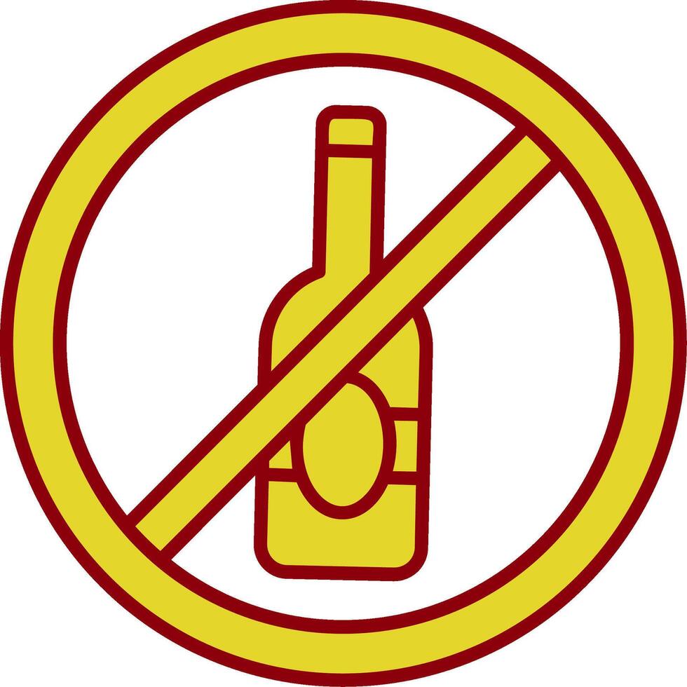 Nein Alkohol Jahrgang Symbol vektor