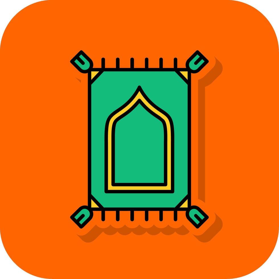 bön para fylld orange bakgrund ikon vektor