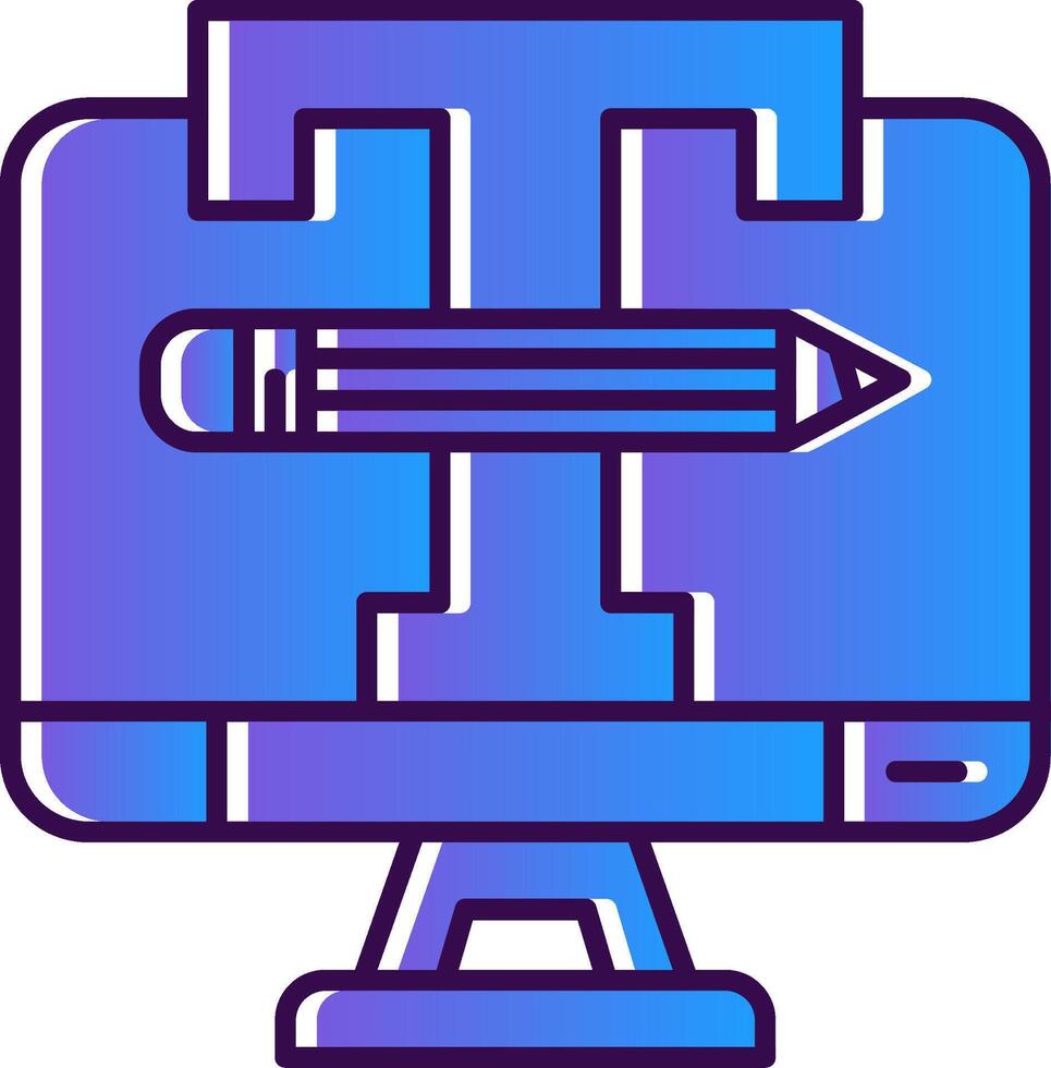logotyp design lutning fylld ikon vektor