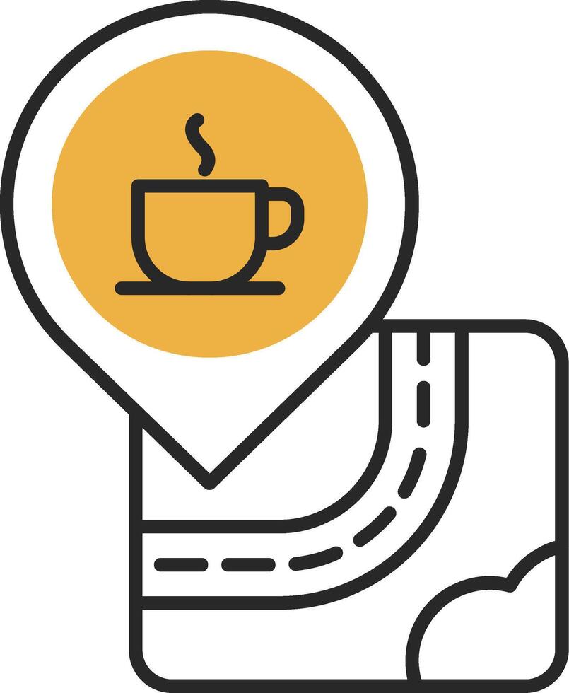 Cafe gehäutet gefüllt Symbol vektor