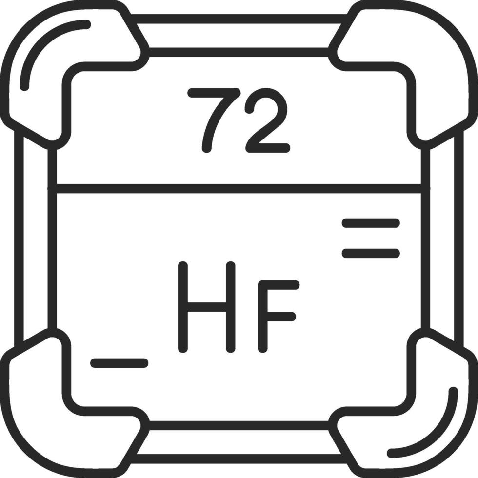 Hafnium gehäutet gefüllt Symbol vektor