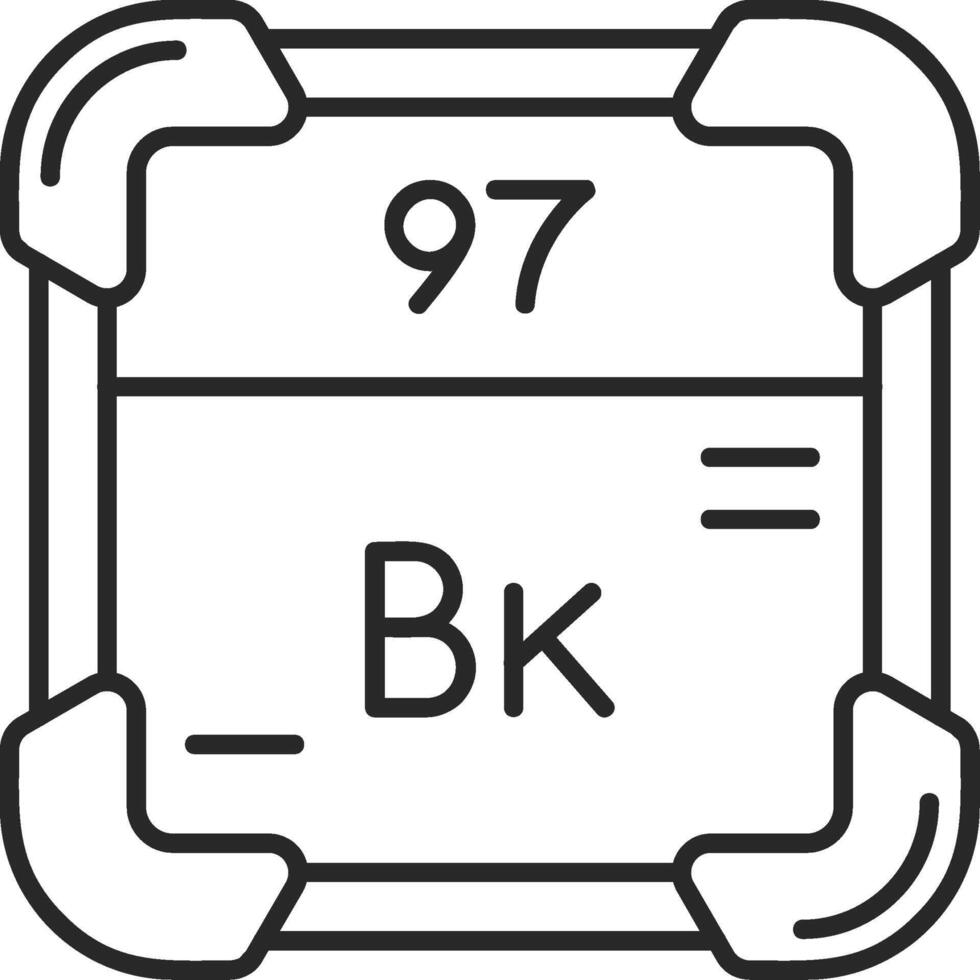 Berkelium gehäutet gefüllt Symbol vektor