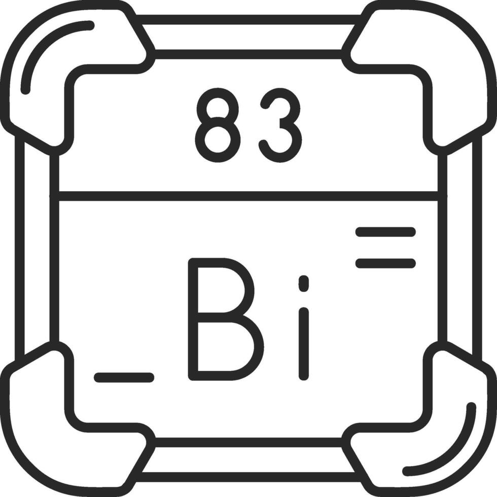 Wismut gehäutet gefüllt Symbol vektor