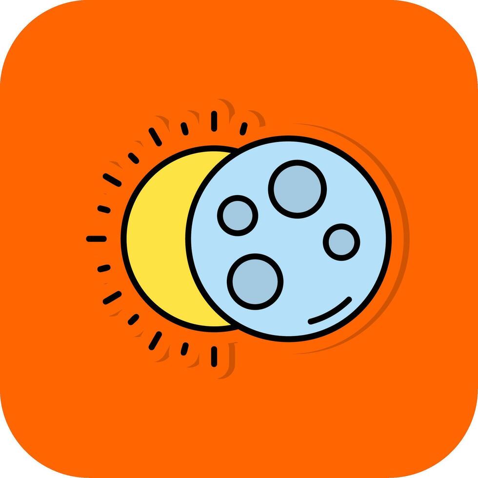 Finsternis gefüllt Orange Hintergrund Symbol vektor