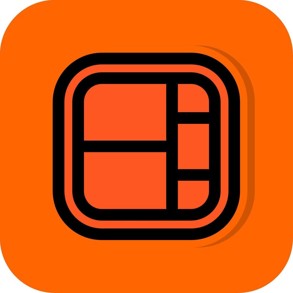 Layout gefüllt Orange Hintergrund Symbol vektor