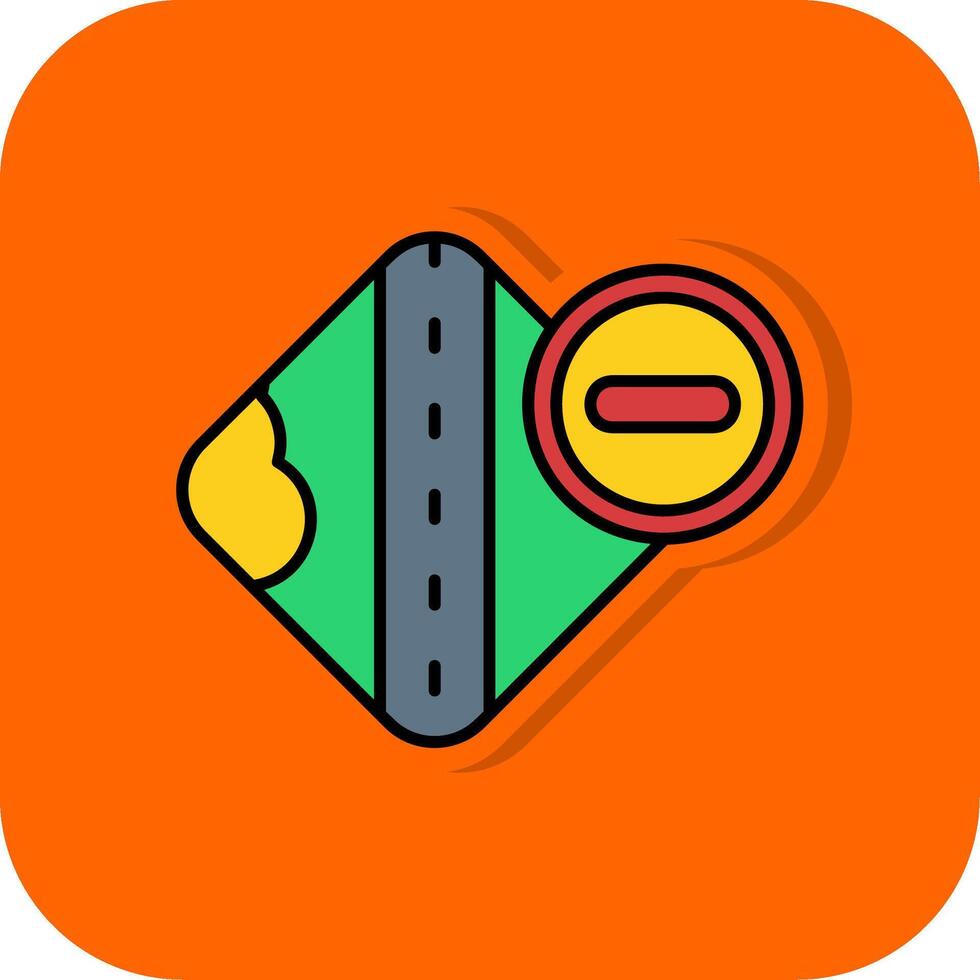 Block gefüllt Orange Hintergrund Symbol vektor