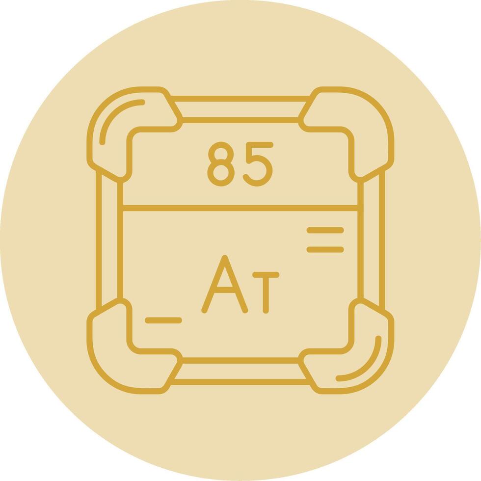 Astatine Linie Gelb Kreis Symbol vektor