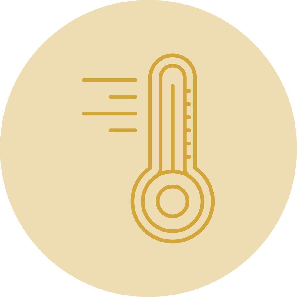 Thermometer Linie Gelb Kreis Symbol vektor