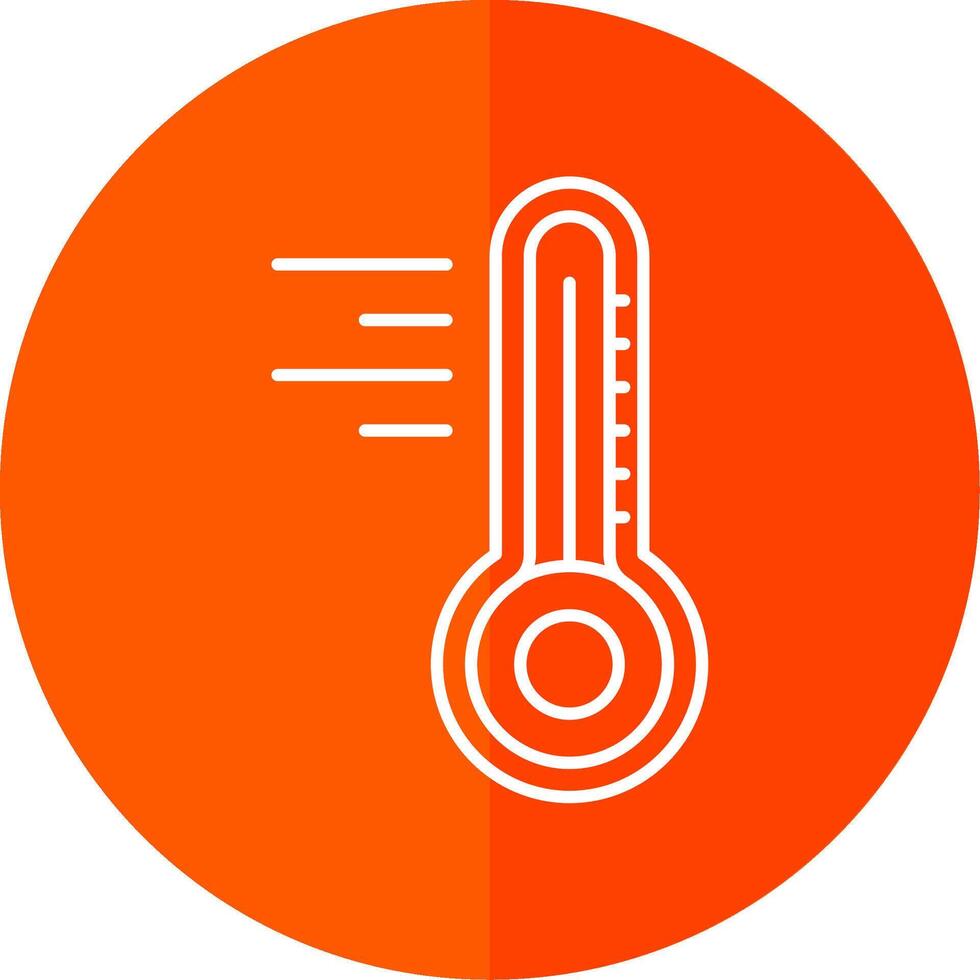 termometer linje röd cirkel ikon vektor